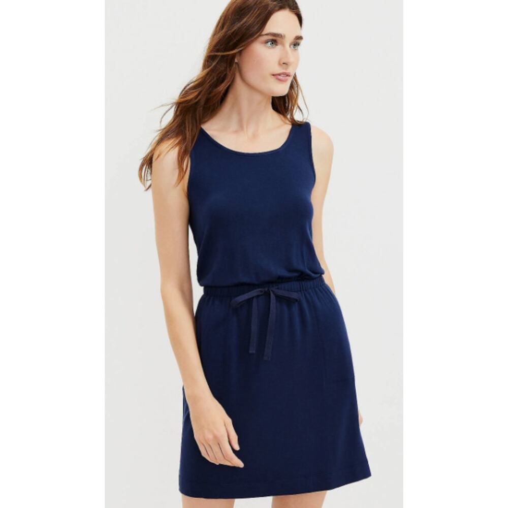 Lou & Grey Knit Jersey Dress, Blue, Small